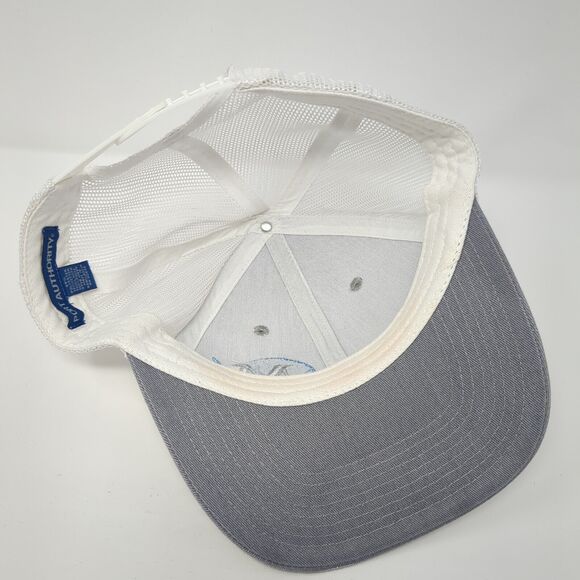 M Snapback Trucker Hat Gray OS Adjustable Embroidered Mesh Back Port Authority - Picture 6 of 8